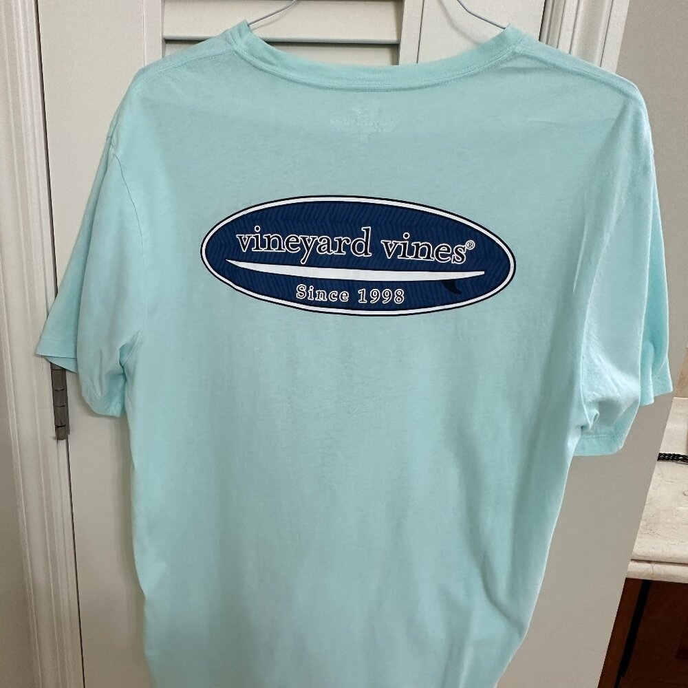 Men's Vineyard Vines Blue T-shirt Tee Short Sleeve Classic logo, Size Medium